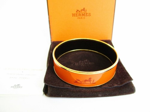 HERMÈS Autentico Bracciale Bracciale Smalto Arancione HERMES EMAIYU GM #7953