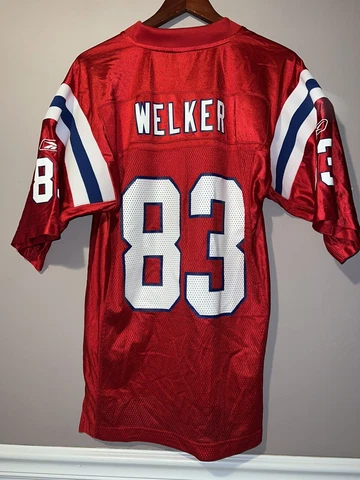 REEBOK WES WELKER NEW ENGLAND PATRIOTS THROWBACK JERSEY adult small Cover