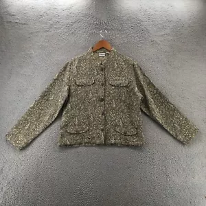 Chicos Blazer Jacket Womens 2 Silver Gray Tapestry Brocade Print Long Sleeve - Picture 1 of 10