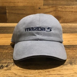 Mazda 5 Hat Strapback Cap Mens Blue On Blue Embroidered Automobiles Cars - Picture 1 of 11