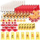 62 Pcs Road Block Model Play Kids Sign Toy Child Traffic Cone