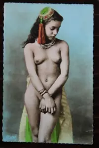 Nordafrika Akt Araber Mädchen Ethno Original Anfang 1920 RPPC Echtfoto Postkarte - Bild 1 von 2