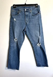 Levi's Damen Jeans Größe 31 x 26 501 Straight High Rise Button Fly Crop - Bild 1 von 5