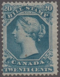 F-EX3523 CANADA REVENUE VICTORIA QUEEN. 20c. INUTILIZZATO - Foto 1 di 2