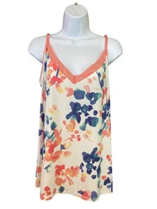 Ambrielle Womens Y2K Cami Tank Top XXL Floral Lace Trim Adjustable Cottagecore - Picture 1 of 8