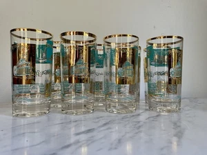 Set di 8 bicchieri vintage Southern Comfort Liberty Riverboat High Ball 5,5" MCM - Foto 1 di 15