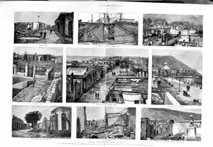 Original Antiguo Impresión 1881 Ruinas de Guerra Chorrillos Casa General Peze XIX - Imagen 1 de 1