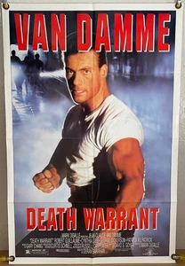 DEATH WARRANT FF ORIGINAL ONE SHEET MOVIE POSTER VAN DAMME (1990) - Picture 1 of 1