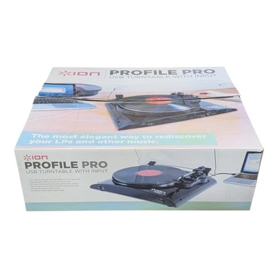 ION Profile Pro LP Vinyl-to-MP3 USB Turntable with Input Tested and Working - Image 1 of 4