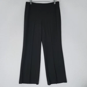 Talbots Pants Womens 8 Petite Black High Rise Wide Leg Side Zip Trouser Career - Picture 1 of 11