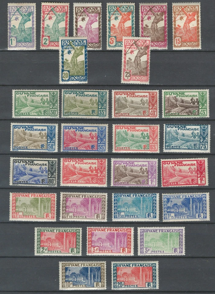 GUYANA FRENCH GUIANA CULTURES HUNTING VIEWS MNH + FEW MH SET LOT(GUY 146) - Image 1 of 1