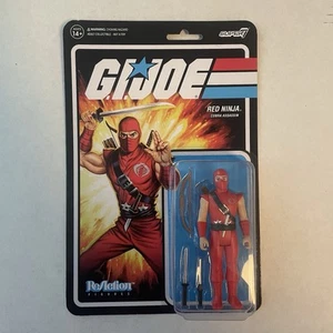 G.I.JOE SUPER 7 ReAction: RED NINJA - COBRA ASSASSIN Unpunched - Picture 1 of 2