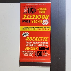 Máquina de coser industrial vintage Singer Rockette 600wl Matchbook - Imagen 1 de 3