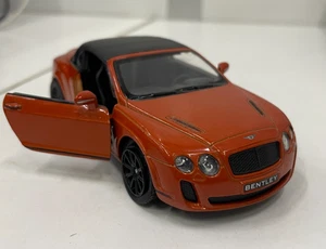 2010 Bentley Continental Kinsmart Orange Toy Car Model 1/38 Scale Diecast New - Picture 1 of 5