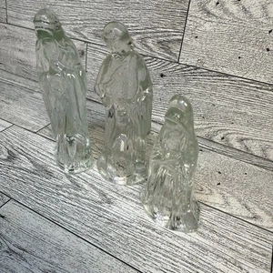 3 Stück Klarglas Krippe Set Weihnachten Heilige Familie Urlaub Maria Josef 1"x4" - Bild 1 von 9