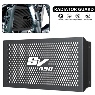 Motorcycle radiator guard aluminium FOR SUZUKI SV650 2003-2012 Black Easy Fit Foto 1 de 4