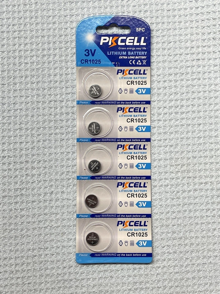 5 Pack CR1025 1025 PKCELL Lithium 3v Battery USA Free SHIP FRESH 2030 - Image 1 of 1