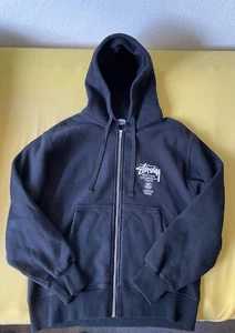 Stussy World Tour Zip Hoodie Herren M Schwarz - Bild 1 von 9