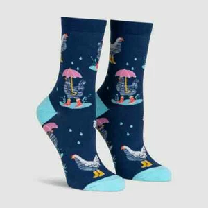 Chicken Little in Rain Crew-Damensocken Größe 9-11 Sock It To Me Mode neu - Bild 1 von 3