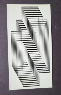 Josef Albers "Ascensión" Nº25 Montado en blanco y negro Litografía Desplazada 1961 Foto 1 de 2