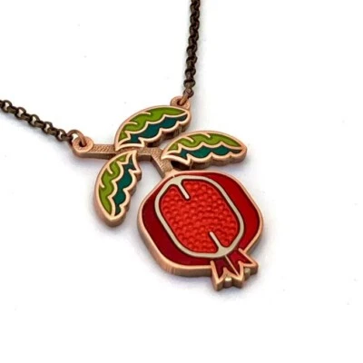 ¡NUEVO! "COLLAR GRANADA Amar&Riley - Plata antigua y cobre, cadena de cobre de 22""" Foto 1 de 4