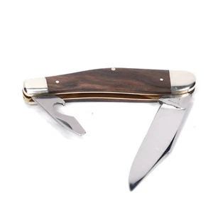 COLTELLO TASCABILE PIEGHEVOLE CANOA BIRRA VINTAGE NOS RARO TEDESCO GALLINA E GALLO BERTRAM 153 DS - Foto 1 di 13