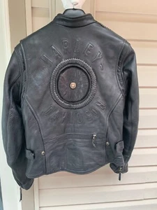 Harley-Davidson Womens Black Leather Jacket Wheel Signature Series Willie G - Picture 1 of 13