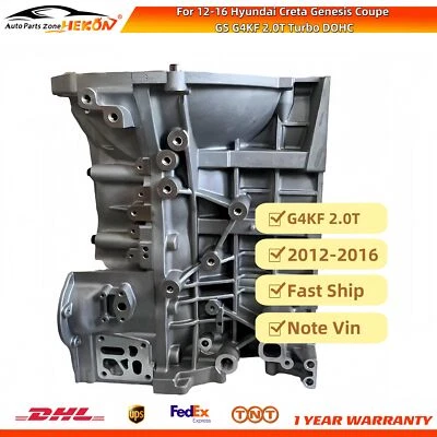 Motor de bloque corto para Hyundai Creta Genesis Coupé 12-16 GS G4KF 2.0T Turbo DOHC Foto 1 de 4