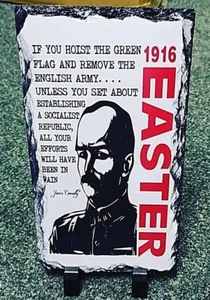 James Connolly 1916 Slate Irish Republican Easter Rising Rebel Picture Socialist - Picture 1 of 1