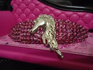 Kristalle & PFERDEKOPF Schmuck BARRETTE rosa WHOA! - Bild 1 von 5