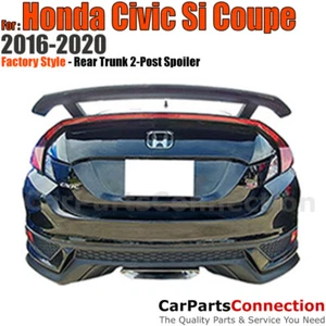 Primer Rear Trunk Spoiler For 16-20 Civic Si Coupe 2-Post Factory Style PRIMERED - Foto 1 di 1
