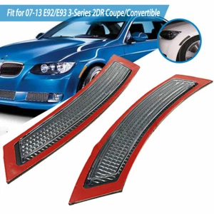 2x Fit for 07-13 BMW E92/E93 3-Series Coupe/Convertible Front Bumper Reflectors - Picture 1 of 5