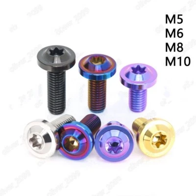 Tornillos de cabeza de platillo volante zócalo Torx color PVD titanio M5 M6 M8 M10 Foto 1 de 4