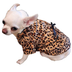 Dog Coat Dog Jacket Cheetah Fur Baby Coat Size XS,M, L Free Shipping - Picture 1 of 4