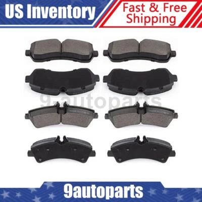 Front & Rear Brake Pads Kit 2X For 2010 - 2017 2018 Sprinter 3500 Mercedes-Benz - Image 1 of 4