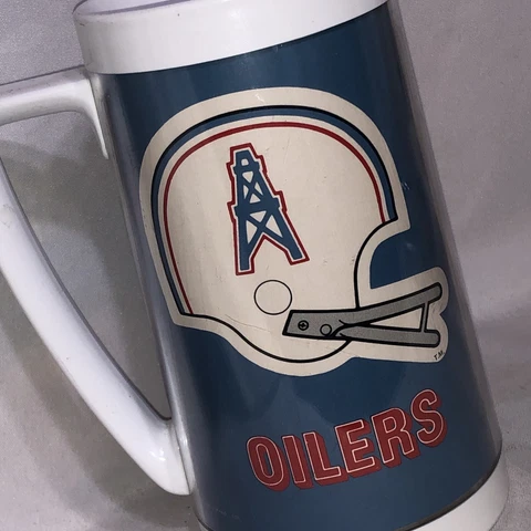 VTG HOUSTON OILERS 1976 Thermo Serv NFL Beer Coffee mug cup 16 oz football Cover