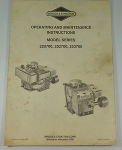 Briggs & Stratton Betriebsanleitung Wartungsanleitung Modelle 220700 252700 253700 - Bild 1 von 5