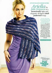 ~ Ausziehbare Strickmuster für Damen hübsche Muschel Spitze Wickel & süße Schuhschleifen ~ - Bild 1 von 5