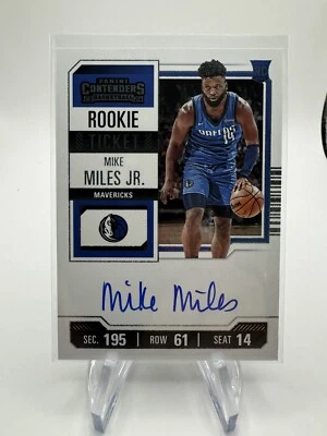 2023-24 Contenders #114 Mike Miles Jr. Rookie Ticket Auto Mavericks - Image 1 of 2