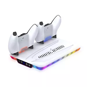 3 Speed Leve Cooling Fan Charging Dock w/RGB Light For Sony PS5/PS5 slim/PS5 Pro - Picture 1 of 8