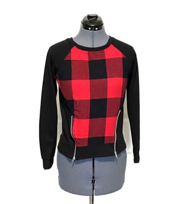 Forever 21 rue21 plaid sweatshirt XS 375 — 第 1/4 张图片