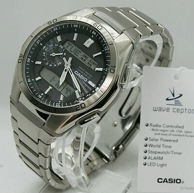 ✅ Casio Reloj Hombre Titanio Wave Ceptor Radio Reloj WVA-M650TD-1AER ✅