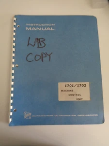 TEKTRONIX Instruction Manual for 1701/1702 Machine Control - Picture 1 of 5