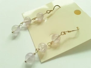 Orecchini pendenti in argento sterling ametista lavanda. - Foto 1 di 3