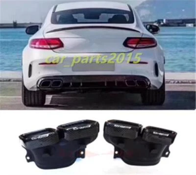 for Mercedes Benz C E S AMG C63 GLE E63 S63 Rear Exhaust Tips Muffler Pipe 2pcs - Image 1 of 4