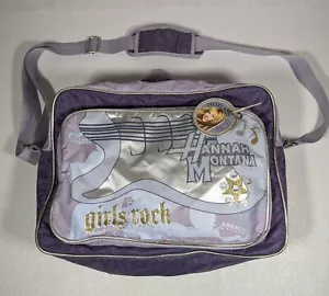 Vintage Hannah Montana Kuriertasche Mädchen Rock Glitzer lila mit Namensschild - Bild 1 von 18