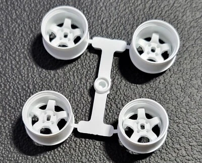 20mm DS Racing Mini Wheels (Wide) 1/24 1/28 Multi Offset (8Pcs Set White) - Image 1 of 4