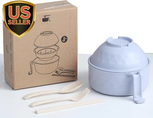 Ramen Cooker Ramen Bowl Set with Chopsticks Microwave Noodle Bowl College Dor... - Picture 1 of 5