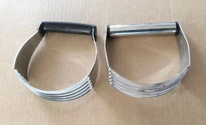 2 Pcs Vtg EKCO USA Chromium Plated & Unbrand China Stainless Steel Dough Blender - Bild 1 von 7