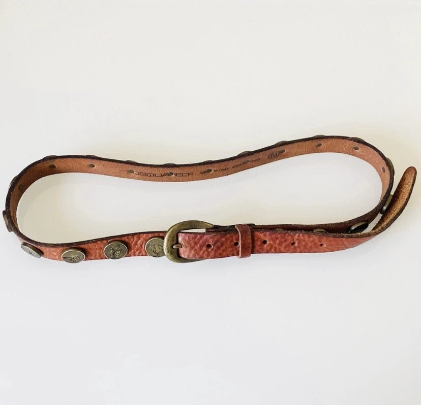 Cinturón Dsquared2 Cuero Marrón/Oro Antiguo Talla M Foto 1 de 4